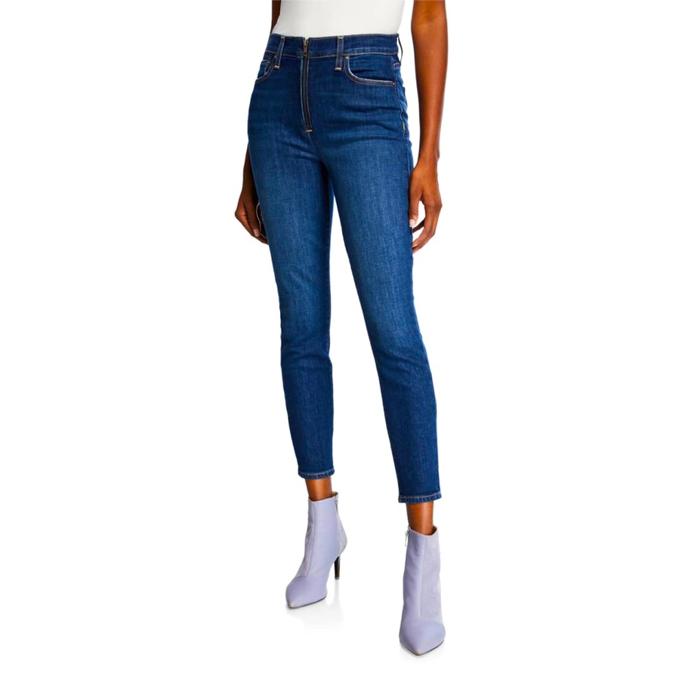 ALICE + OLIVIA JEANS Good High-Rise Ankle Skinny Exposed Zip Fly 👖Size 30